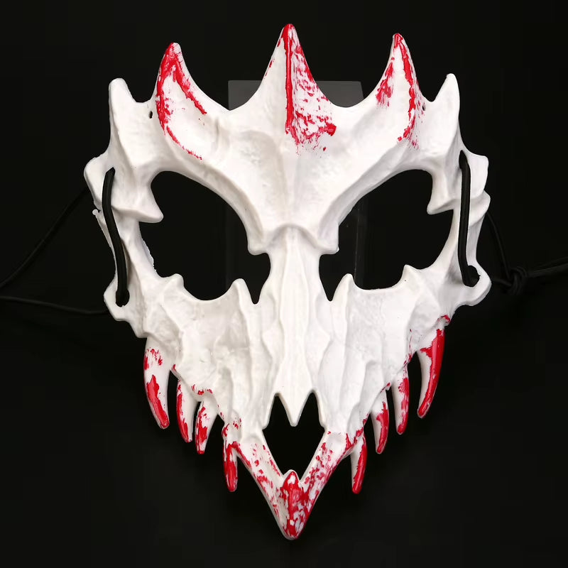 Halloween Mask Half-Face Mask Cos Dragon God Fierce Tiger Night Fork Tengu Man Wolf Mask Performance Skull Masks