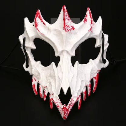 Halloween Mask Half-Face Mask Cos Dragon God Fierce Tiger Night Fork Tengu Man Wolf Mask Performance Skull Masks