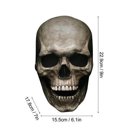 Full Head Skull Mask Carnival Adults Realistc Anonymous Halloween Moveable Mouth Jaw Anime Horror Helmet Skeleton Headgear Masks