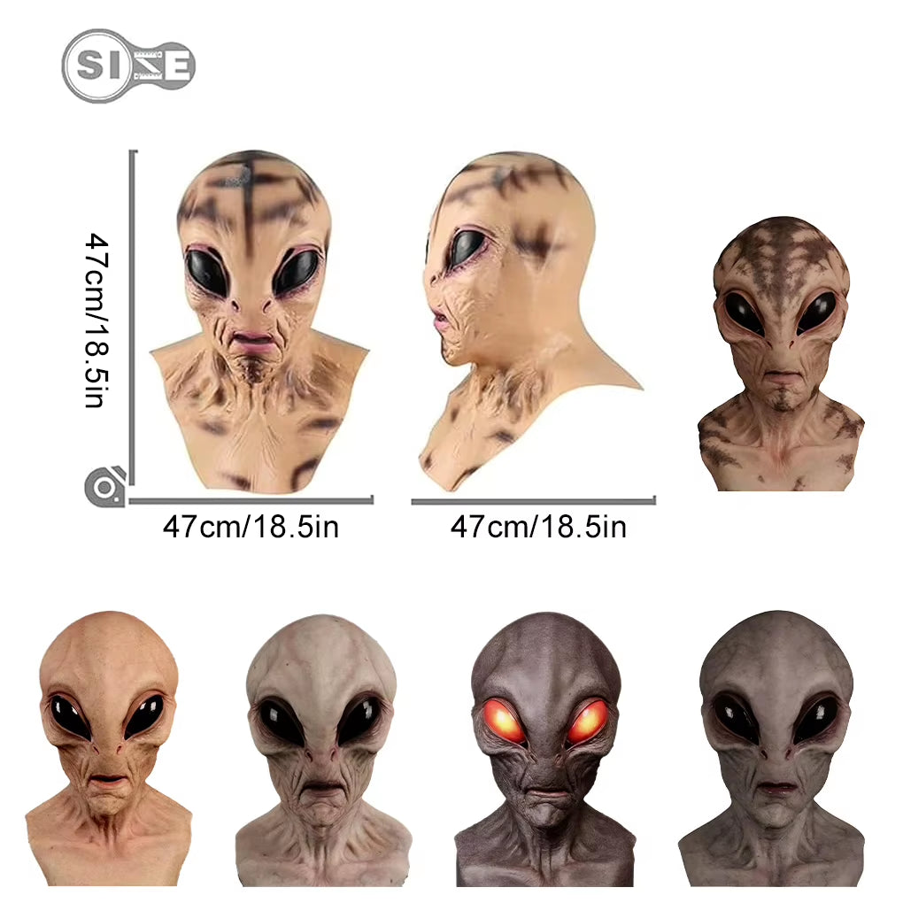 Horrible Alien Mask Horror Alien Supersoft Mask Creepy Halloween Party Decoration Scary Funny Cosplay Prop Masks