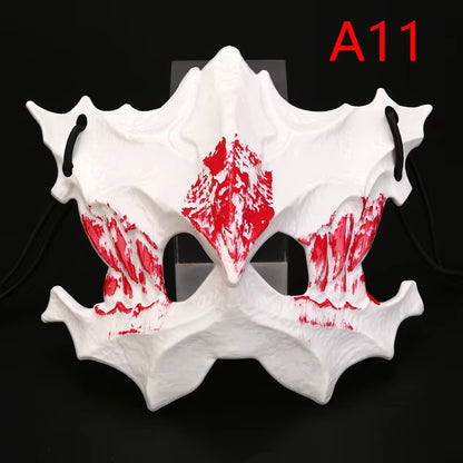 Halloween Mask Half-Face Mask Cos Dragon God Fierce Tiger Night Fork Tengu Man Wolf Mask Performance Skull Masks