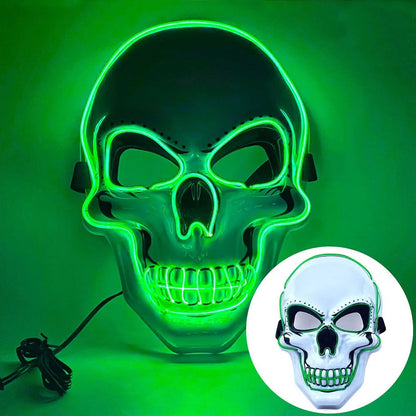 Illuminate Your Halloween with the Fashion Horror Skull Mask - LED Light Cosplay for Unforgettable Parties