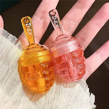 Revitalize Your Lips with Canned Honey Lip Oil - Moisturizing Peach Lip Balm for Fuller, Brighter Lips
