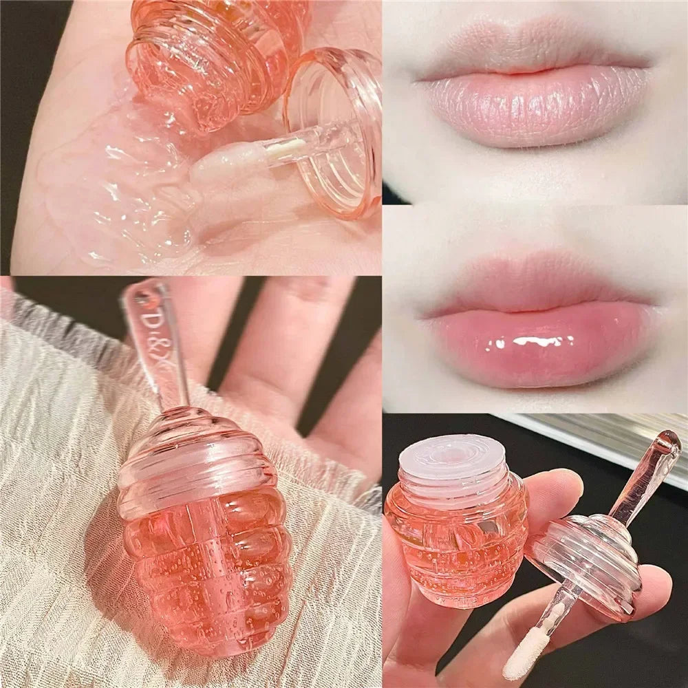 Revitalize Your Lips with Canned Honey Lip Oil - Moisturizing Peach Lip Balm for Fuller, Brighter Lips