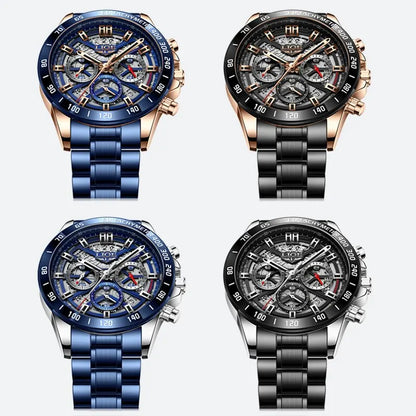 Elevate Your Style with the 2024 Luxury Men's Waterproof Chronograph Watch - Perfect for Sports and Everyday Elegance
