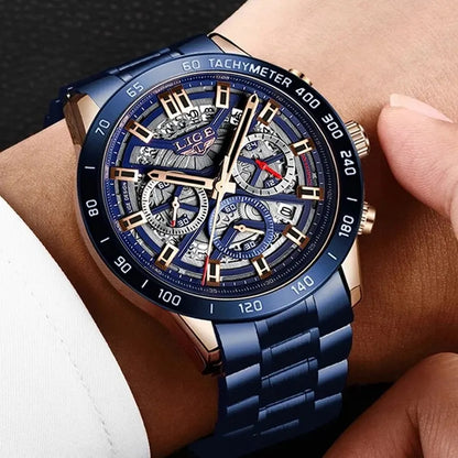 Elevate Your Style with the 2024 Luxury Men's Waterproof Chronograph Watch - Perfect for Sports and Everyday Elegance