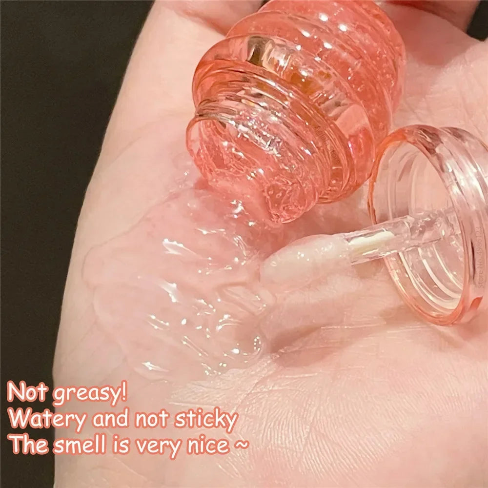 Revitalize Your Lips with Canned Honey Lip Oil - Moisturizing Peach Lip Balm for Fuller, Brighter Lips