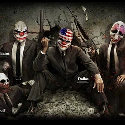 1 PC Anonymous Masks Horrible Masquerade Party Clown Mask Halloween Party Gift for Adult Kids Film Theme Mask Cosplay Costume